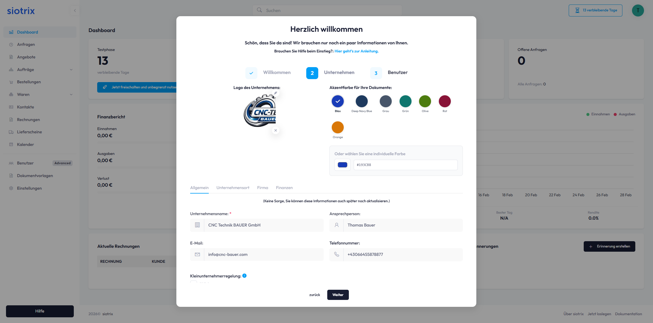 Allgemeine Einstellungen