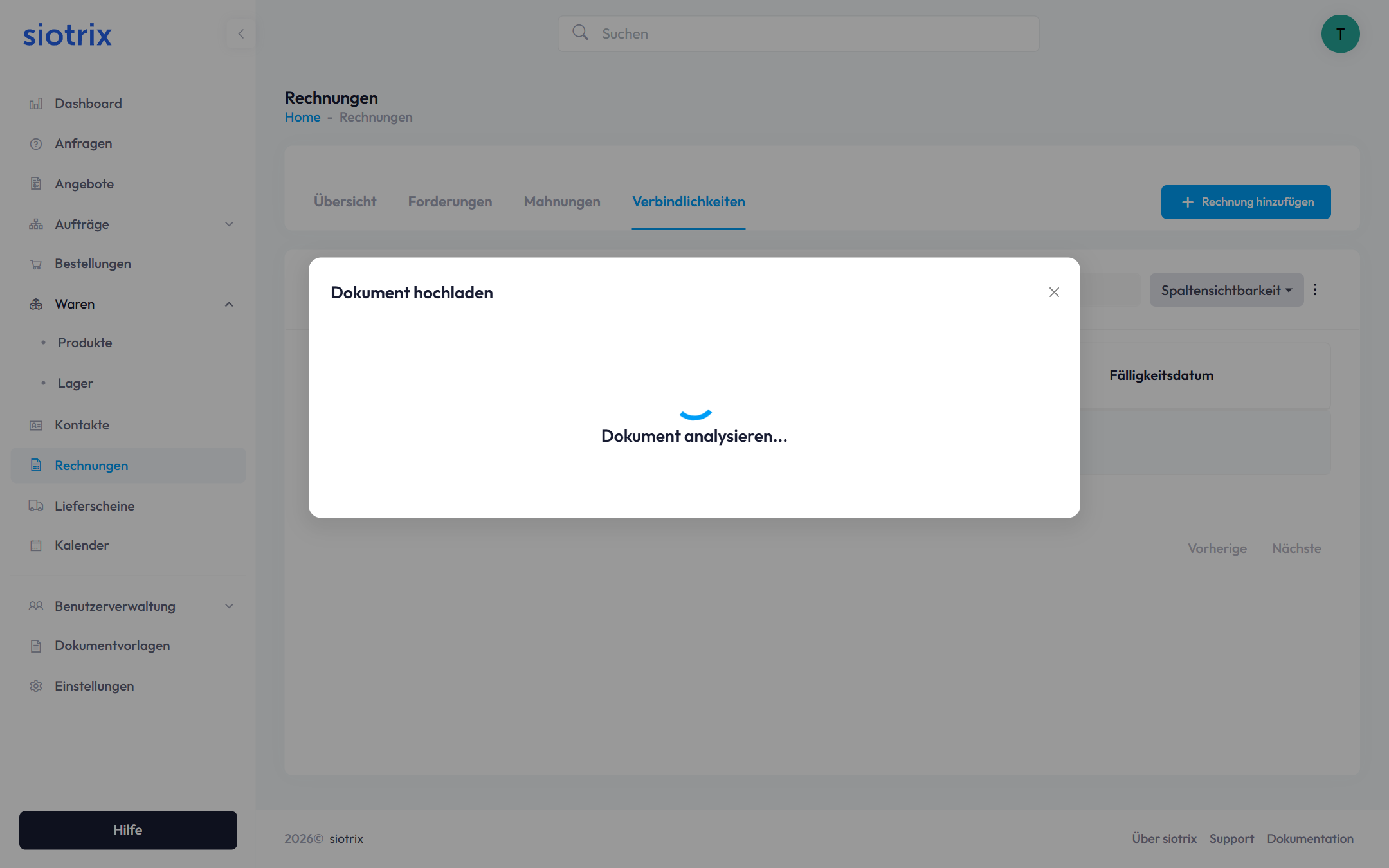 Dokument wird analysiert