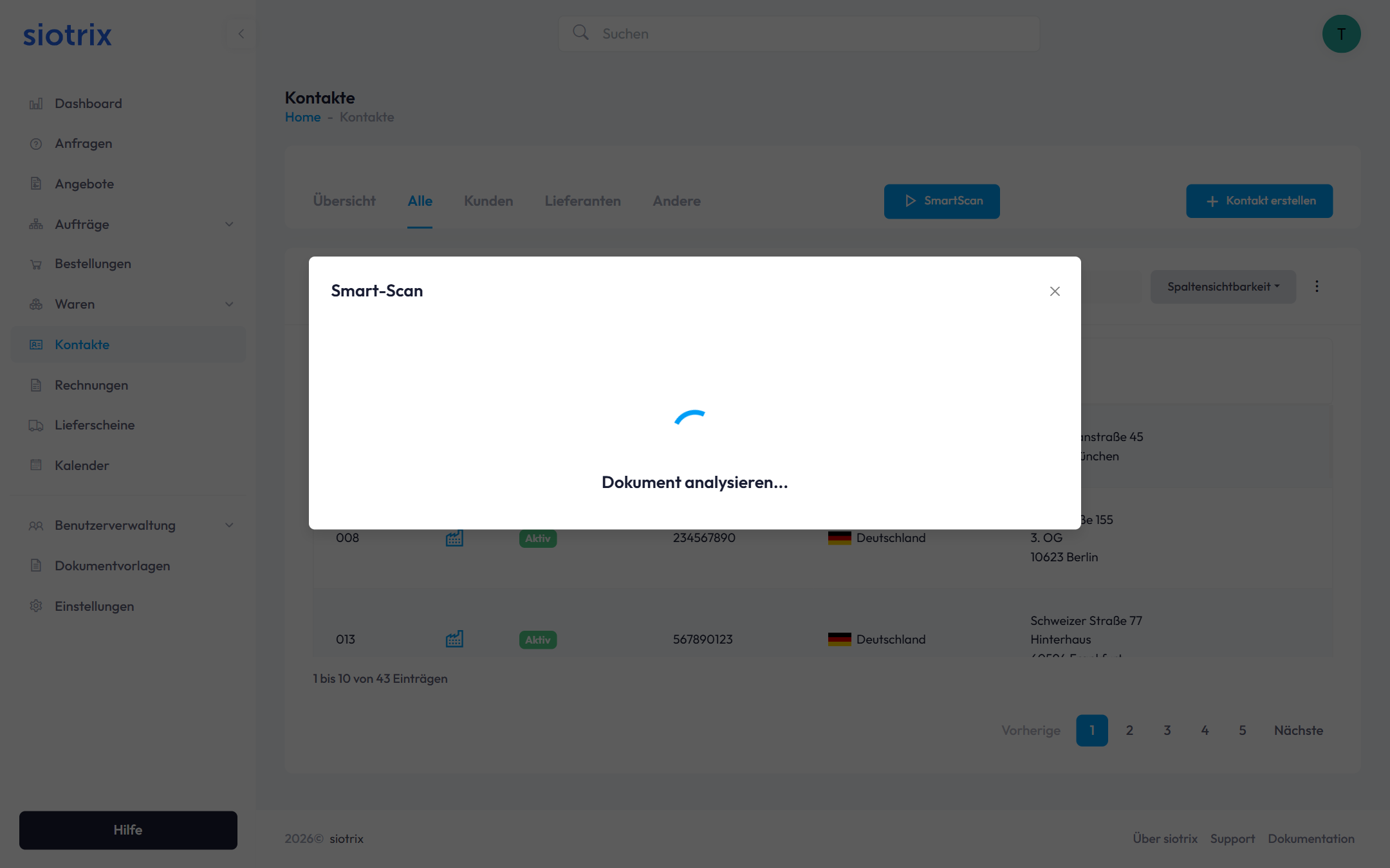 Dokument wird analysiert