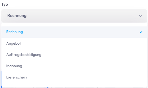 Verfügbare Dokumenttypen