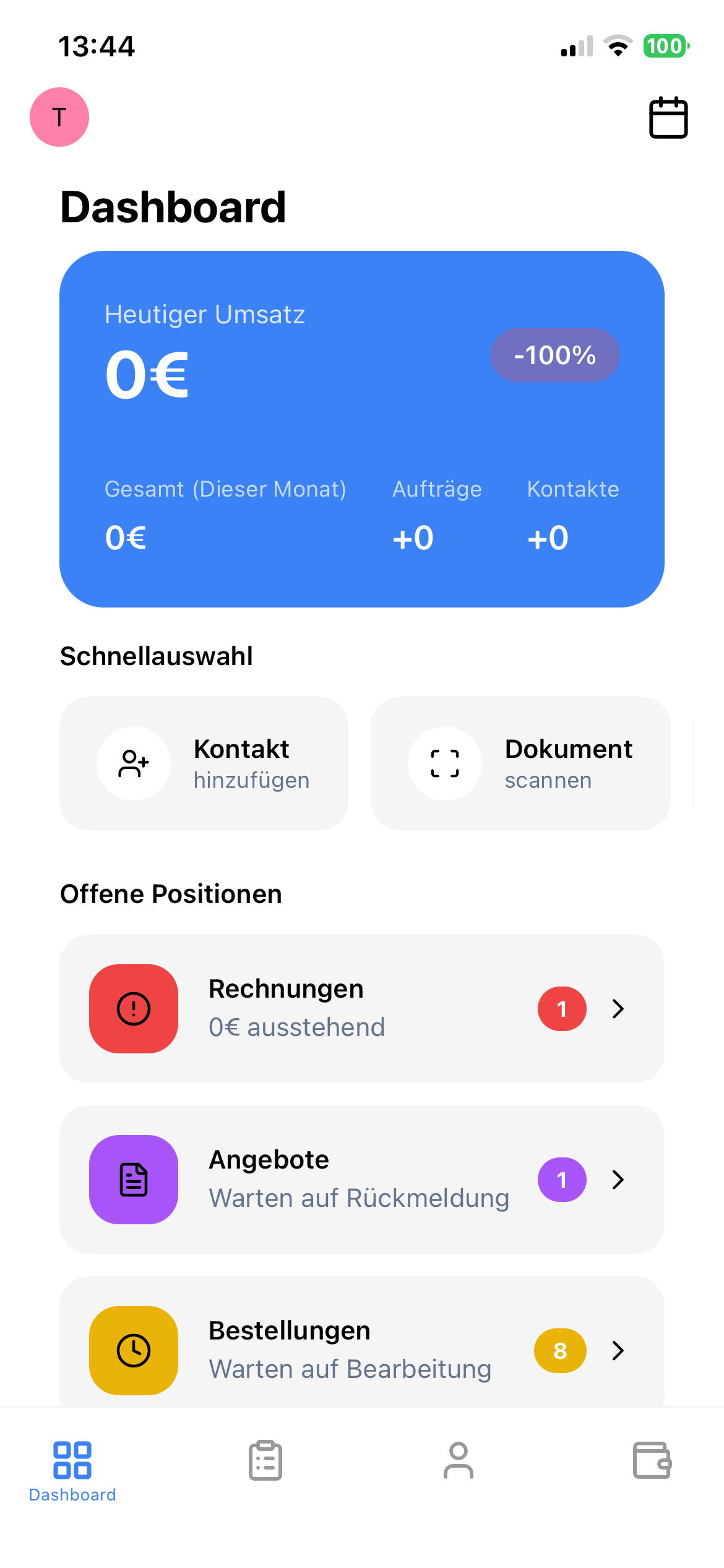Mobile Dashboard